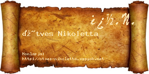 Ötves Nikoletta névjegykártya